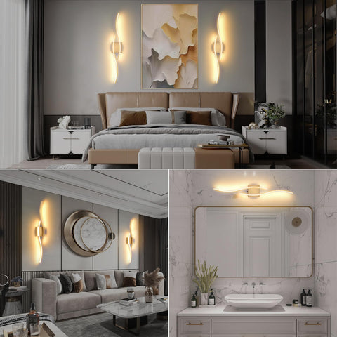 Povectolay timer-memory sconce in gold supports convenient daily routines