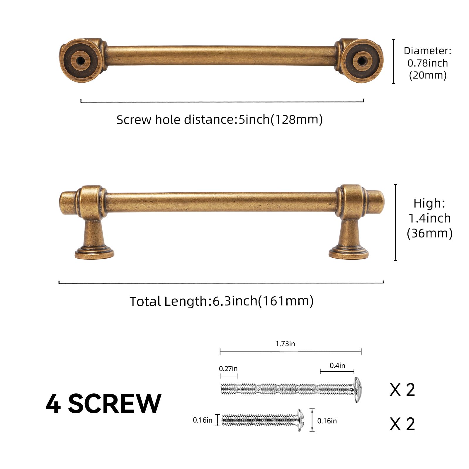 POVEFONK 5-inch drawer pull layout demonstrates versatile fit for cabinets and furniture.