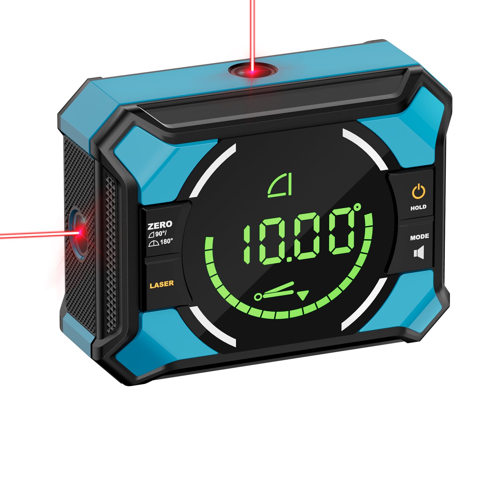 Povlen 3-in-1 laser level and angle finder for precise frame hanging.