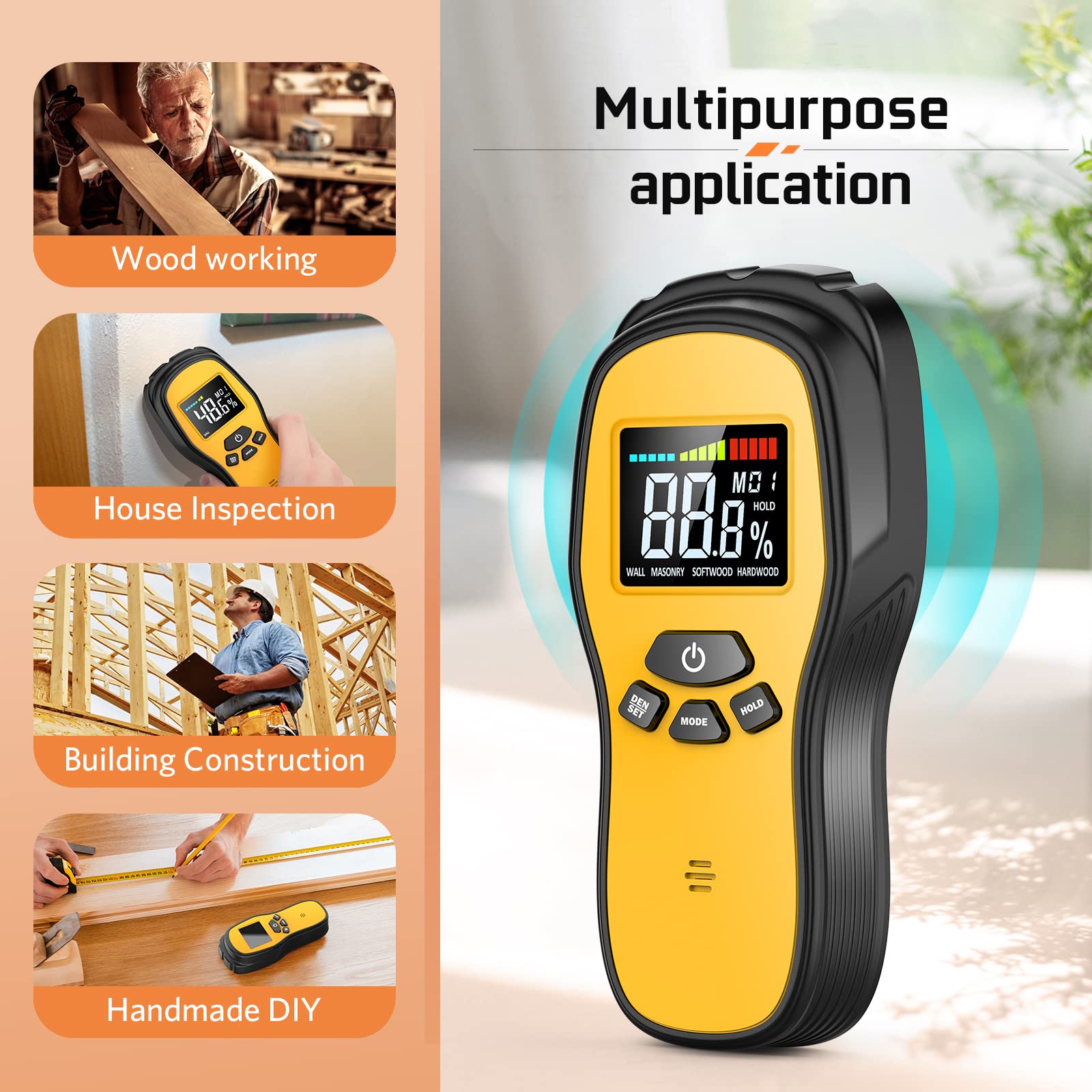 Povlen moisture detector suitable for drywall and building materials inspections.