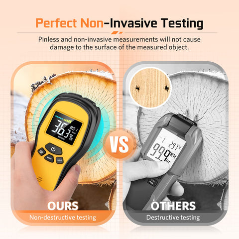 Povlen moisture meter hardwood mode provides accurate readings for dense timber.