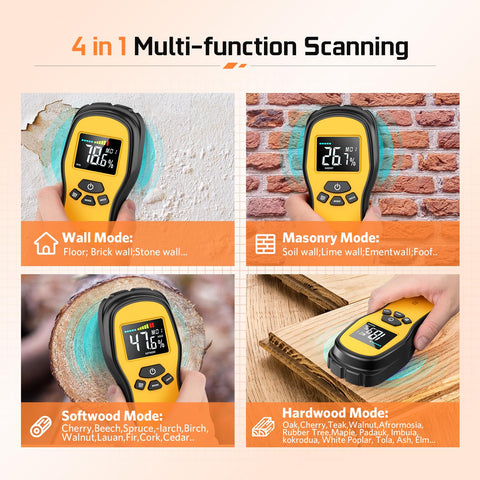 Povlen meter with LCD alarm signals when moisture exceeds threshold.