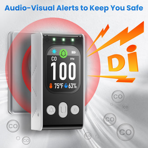 Povlen travel-friendly plug-in CO detector designed for portable safety.