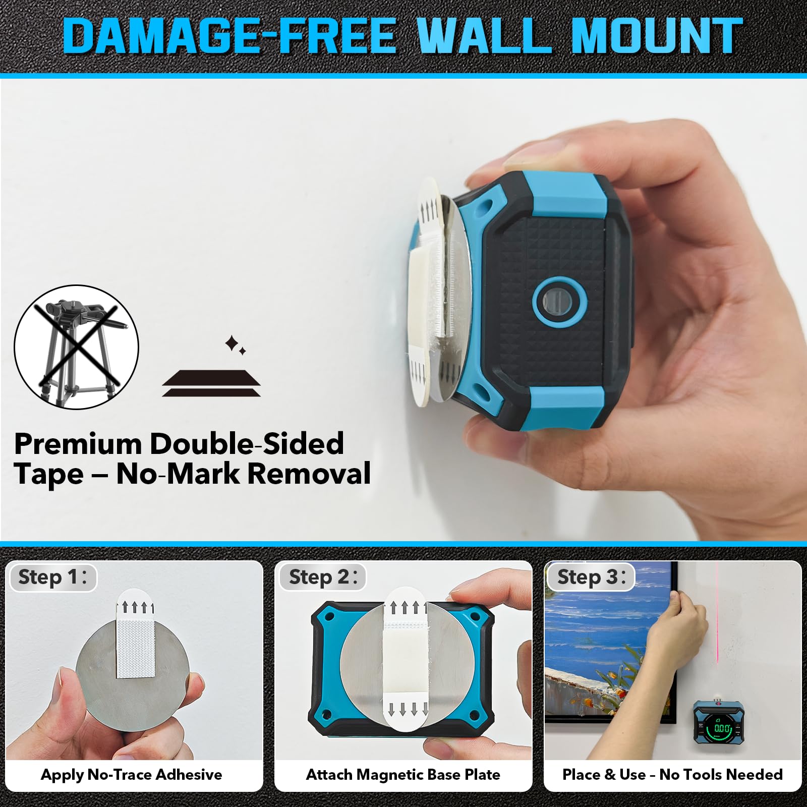 Povlen true 90-degree layout lines support confident corner alignment.