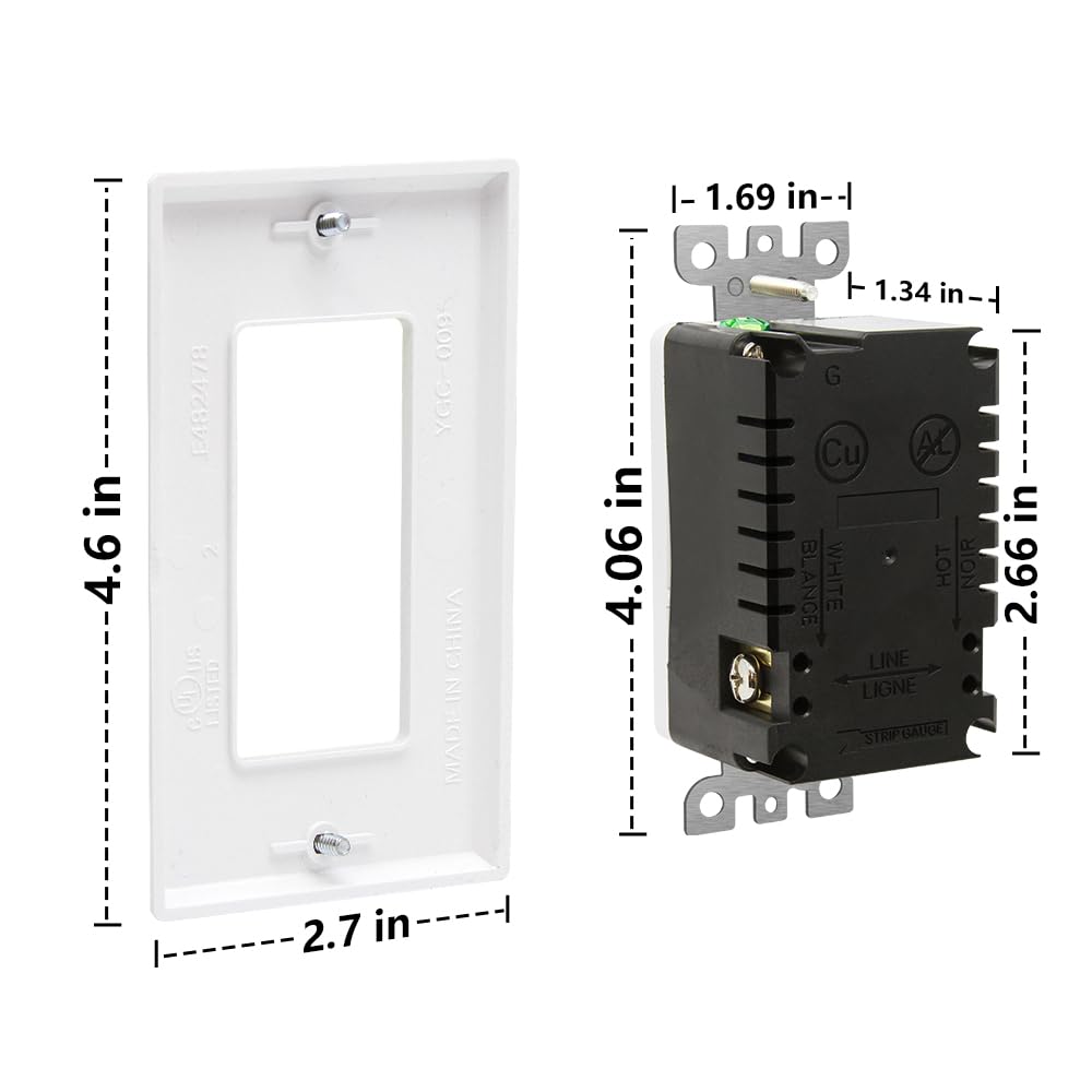 Powawini decorative wall plates and screws for a clean finish.