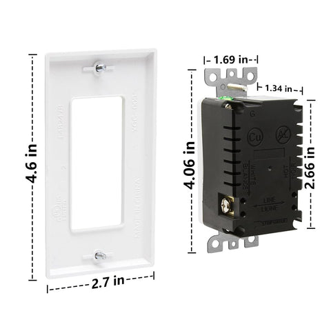 Powawini decorative wall plates and screws for a clean finish.
