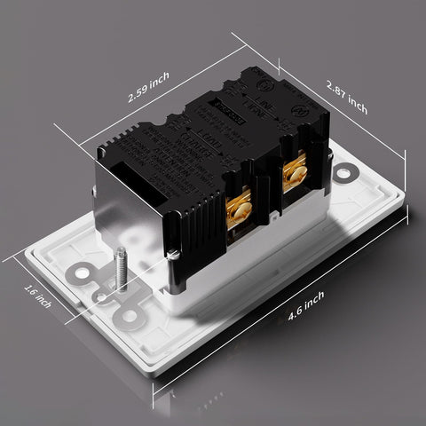 Sleek POWAWINI screwless wall plate for a clean modern look.