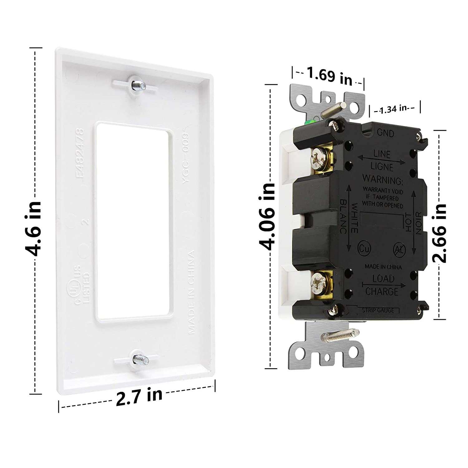 Powawini decorative wall plates and screws included for finish