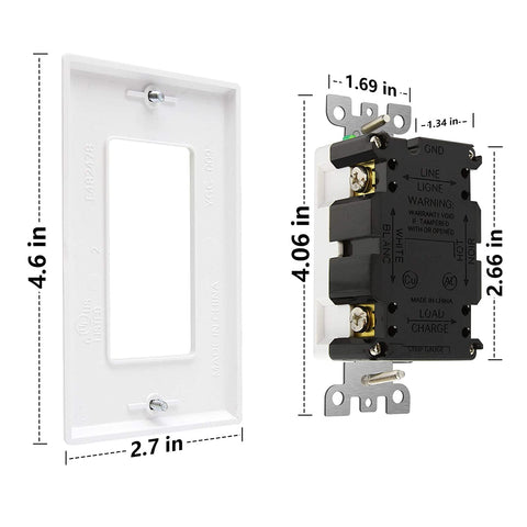 Powawini decorative wall plates and screws included for finish