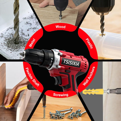 Power Drill Driver 21V 25+1 clutch helps prevent overdriving.
