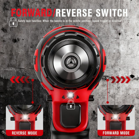 Power Drill Driver 21V two-speed settings support drilling and driving.