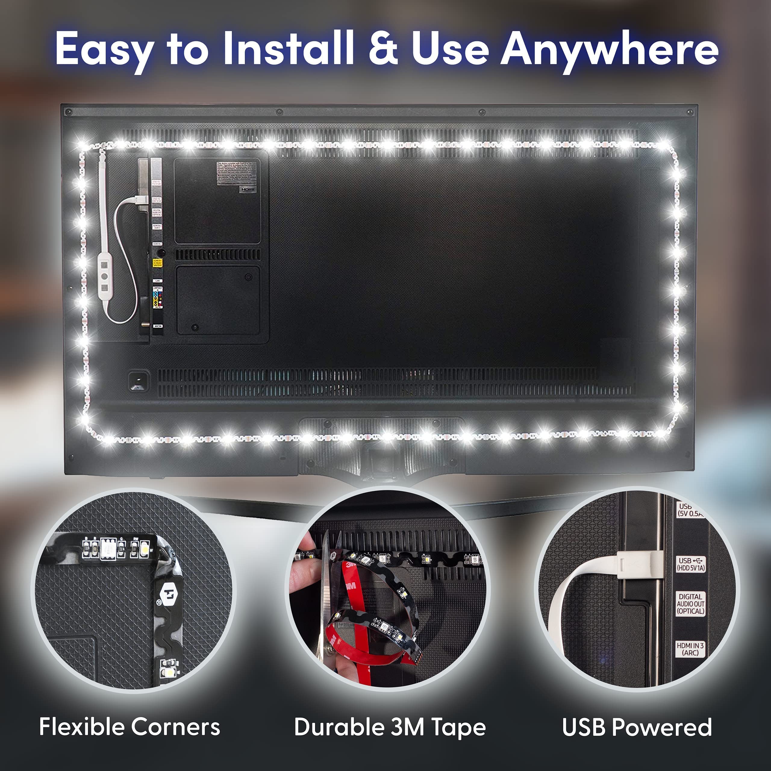 Power Practical ambient glow enhances movie nights and gaming sessions.