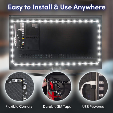 Power Practical ambient glow enhances movie nights and gaming sessions.