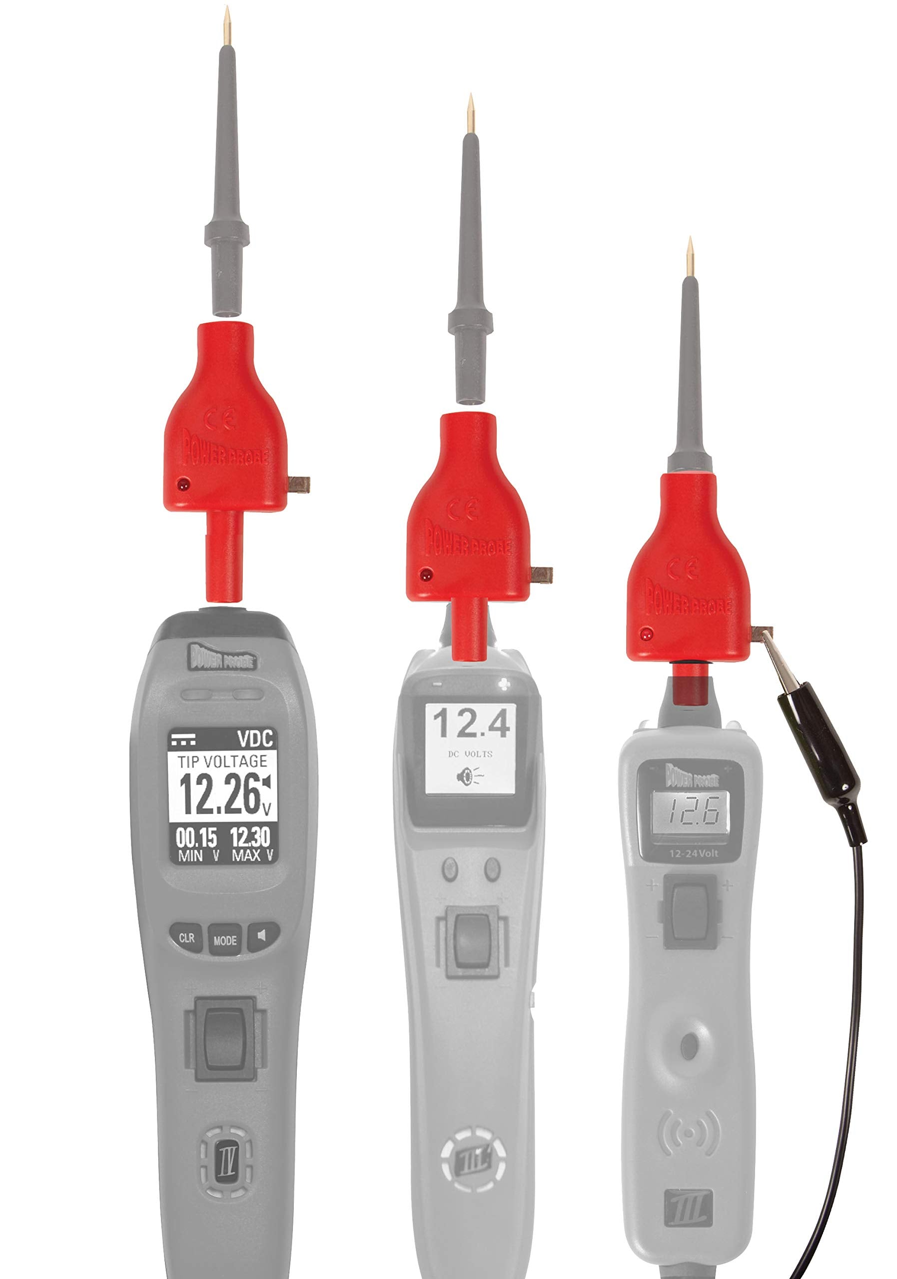 Power Probe 5V reference adapter setup with 4mm banana tips for easy integration