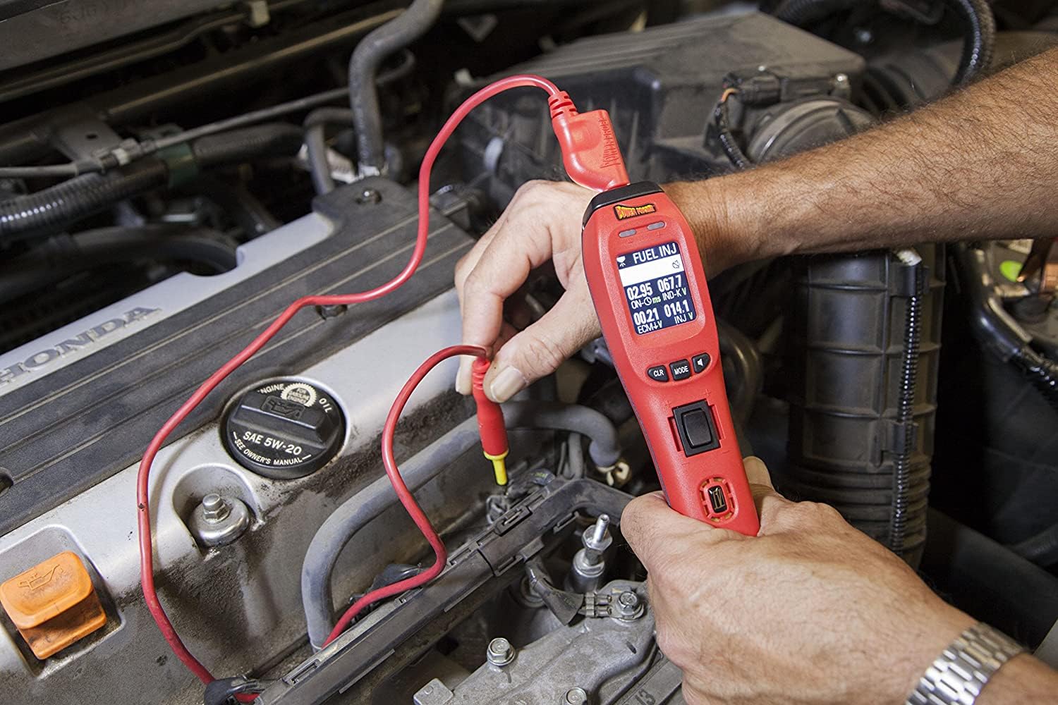 Power Probe IV large LCD menu simplifies navigation.