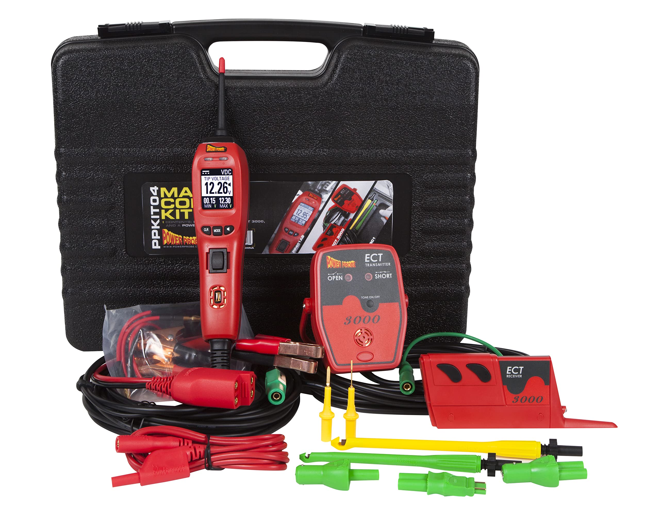 Power Probe IV Master Combo Kit red front view for quick automotive diagnostics