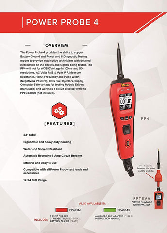 Power Probe IV robust build suited for workshop environments.