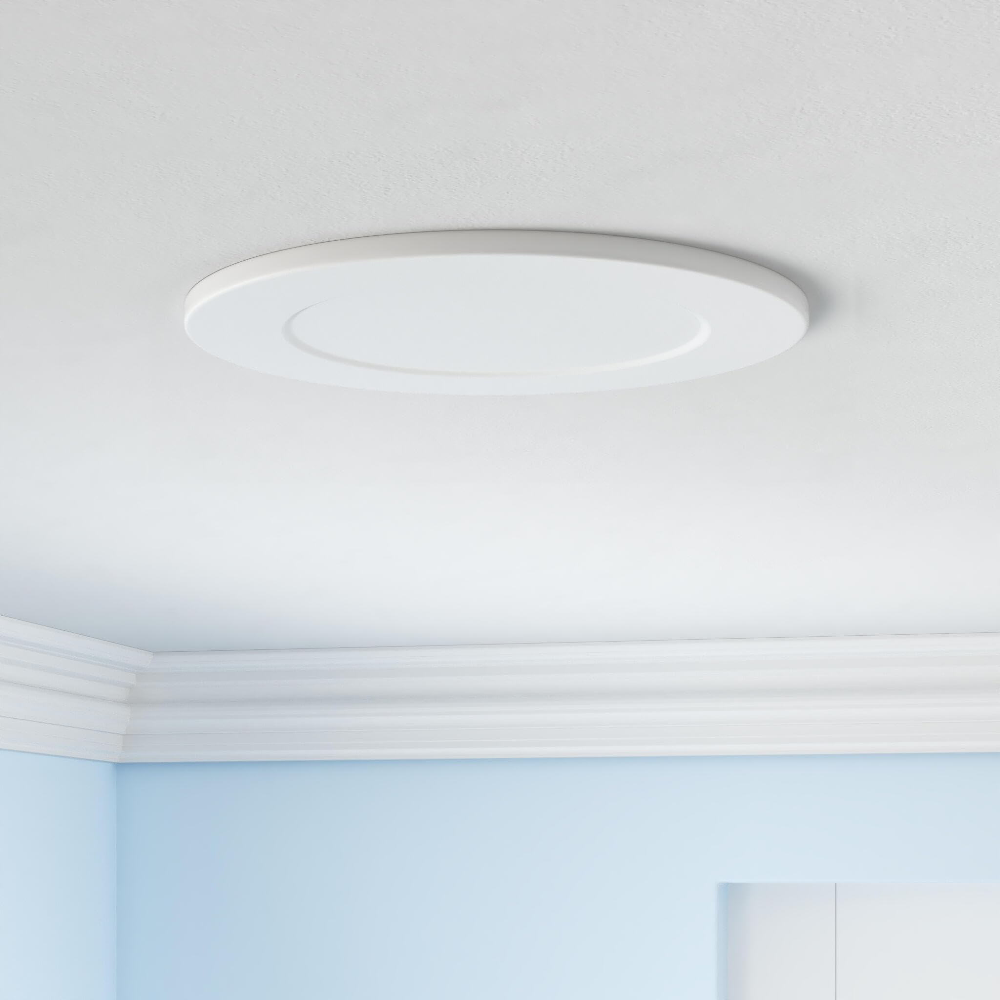 PowerAsia 12-pack smart recessed lighting installation image highlighting quick setup.