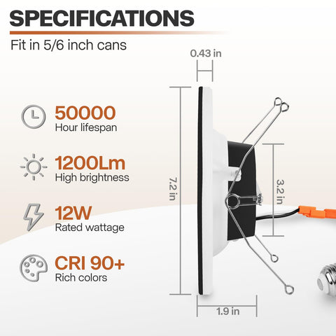 POWERASIA LED can light demonstrating 5CCT color temperature options