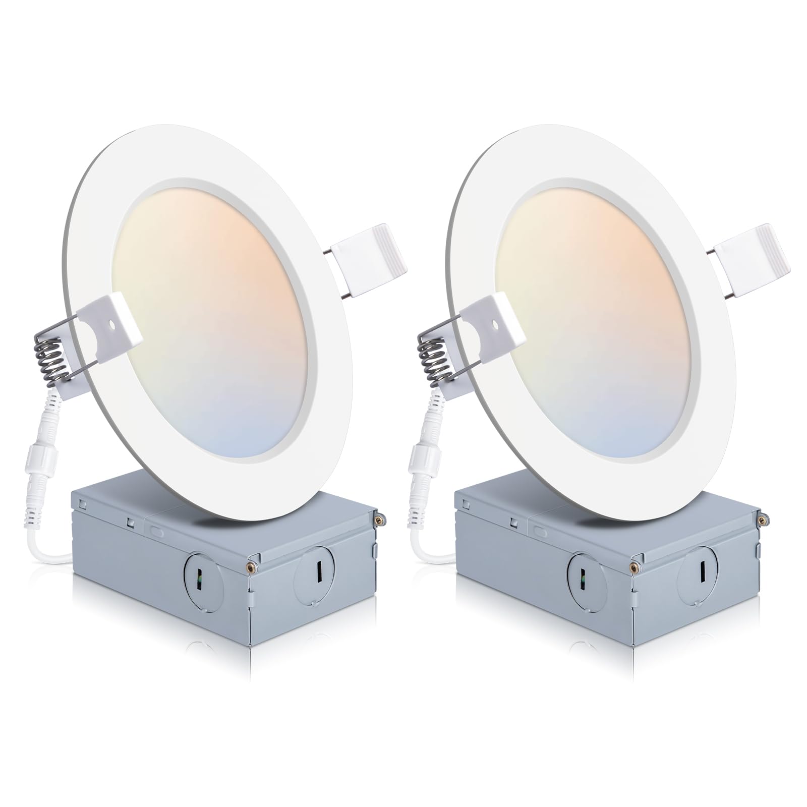 POWERASIA 4-inch recessed light with junction box for quick ceiling installation.