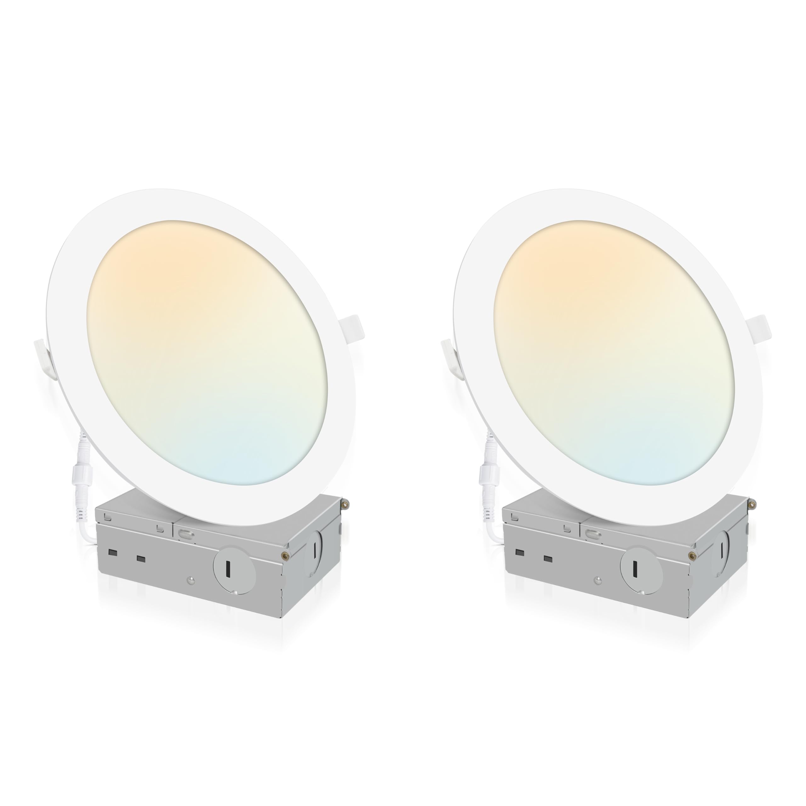 POWERASIA 7-inch recessed light with junction box for quick ceiling installation.