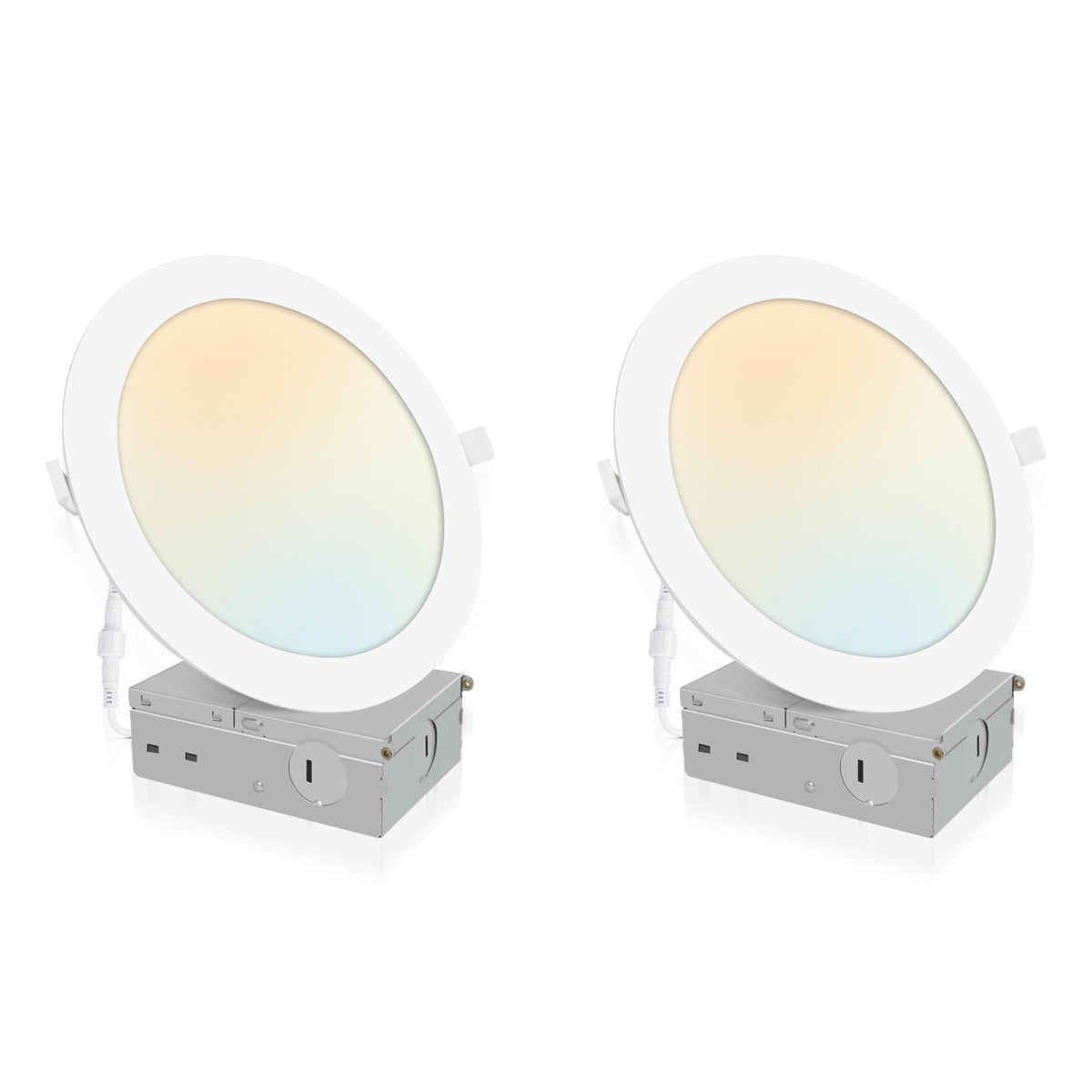 POWERASIA 7-inch recessed light with junction box for quick ceiling installation.