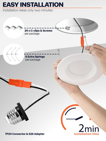 POWERASIA E26 base retrofit makes installation quick and straightforward.