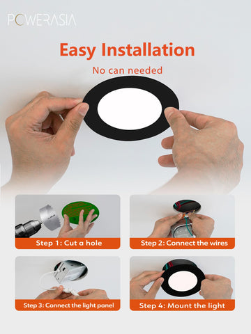 POWERASIA slim canless recessed light ideal for easy retrofits