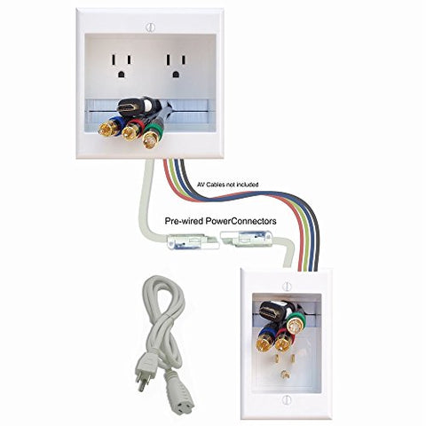 PowerBridge TWO-CK recessed design supports ultra-thin wall mounts