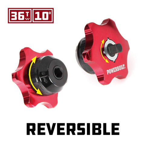 Powerbuilt 36-tooth gear mechanism enables confident, controlled spins.