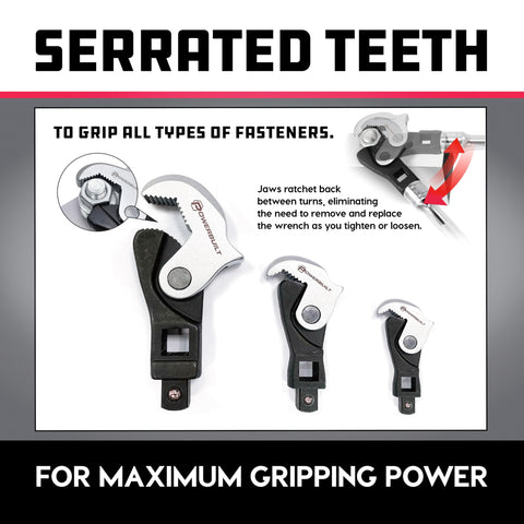 Powerbuilt chrome-vanadium steel construction delivers durable performance.