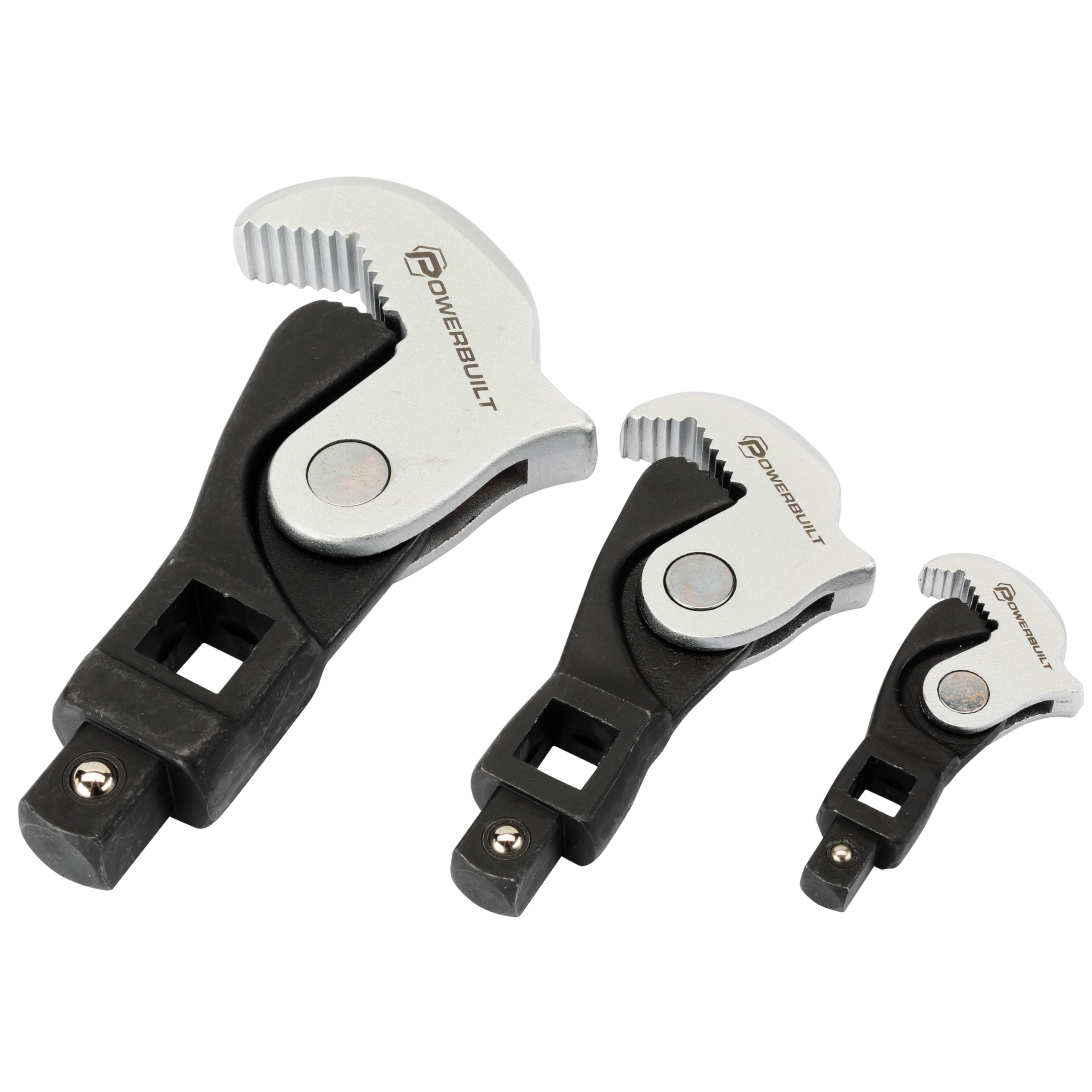 Powerbuilt compatibility with ratchets, breakers, and extensions boosts efficiency.