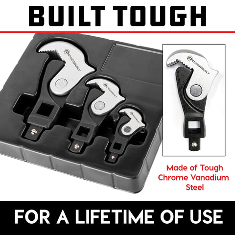 Powerbuilt wrench storage tray keeps tools organized and ready.