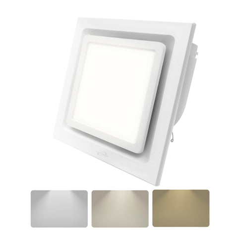 POWERENG bathroom exhaust fan with light panel for enhanced ventilation and ambience