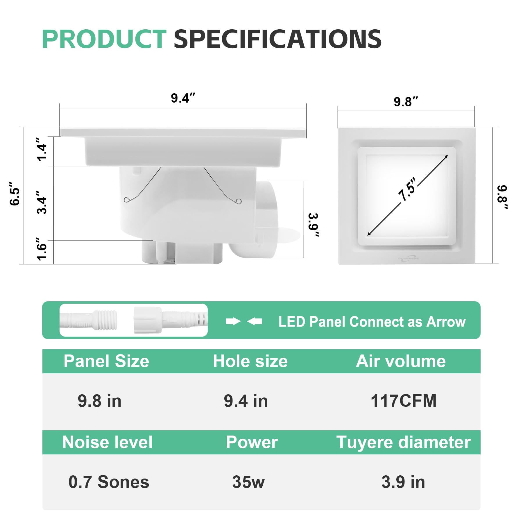 POWERENG LED three-color light shows warm to cool tones for any mood