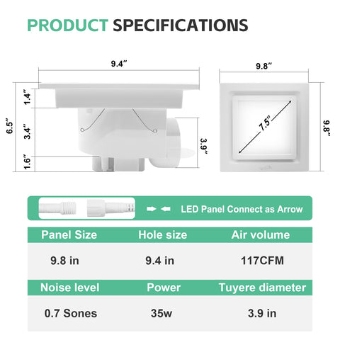 POWERENG LED three-color light shows warm to cool tones for any mood