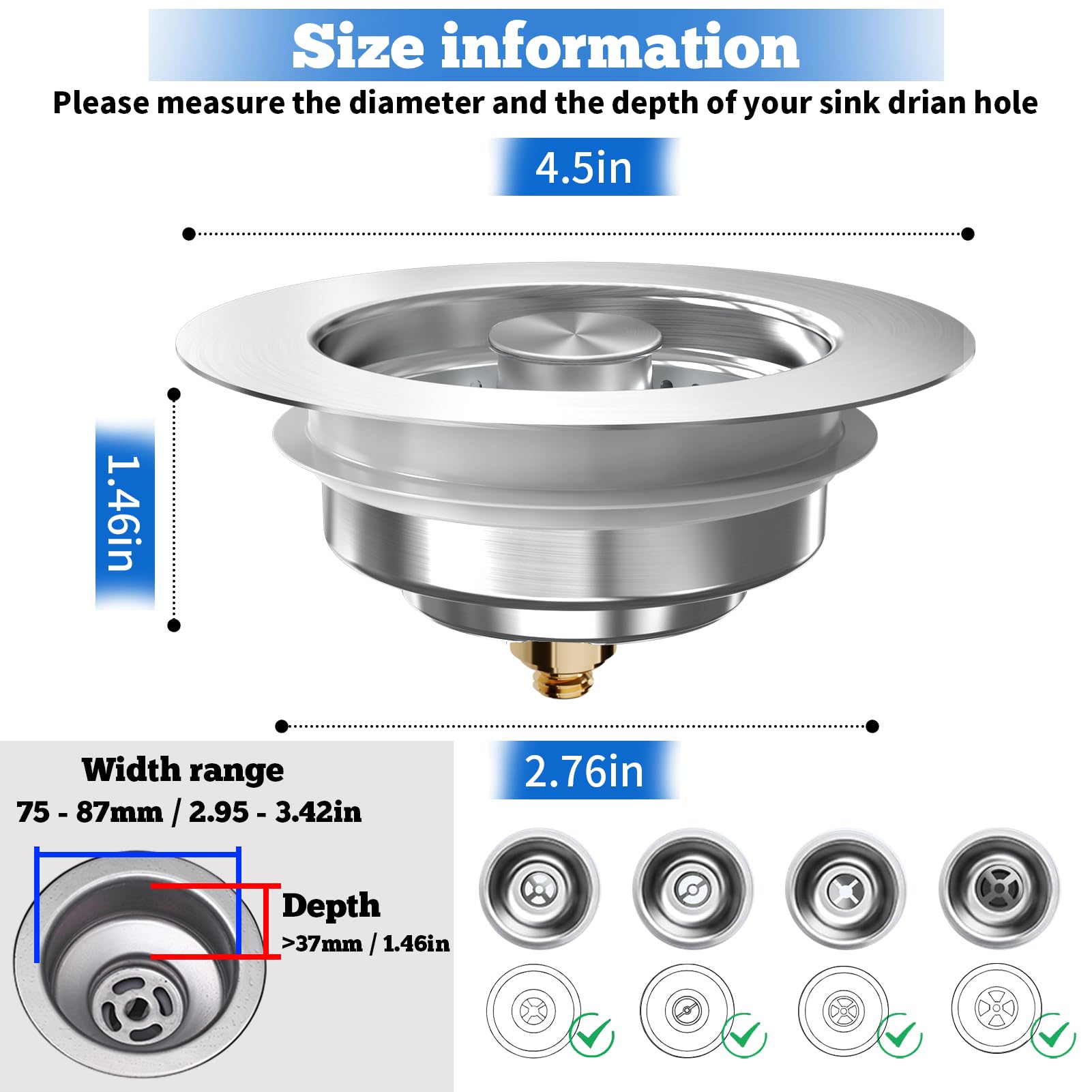 POWERSIR easy-install basket captures scraps during dishwashing.