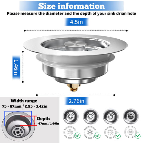 POWERSIR easy-install basket captures scraps during dishwashing.