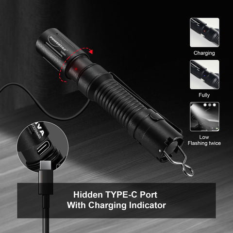 PowerTac E3R Nova USB-C port shows easy on-the-go recharging.