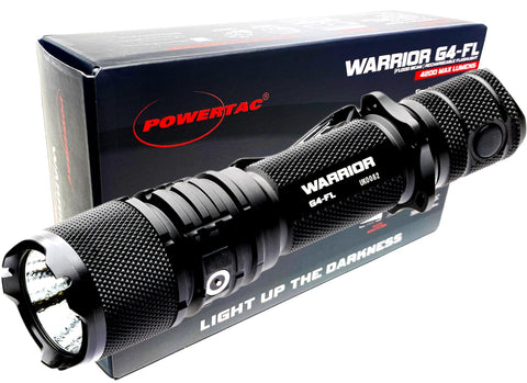 PowerTac Warrior G4-FL wide beam image shows broad illumination for search and visibility
