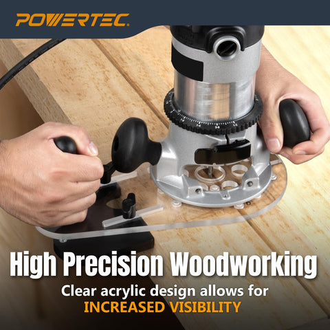 POWERTEC 5/16-inch clear acrylic base for optimal visibility