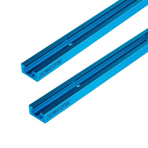 POWERTEC 71119 36in double-cut T-track front view enables flexible jig mounting