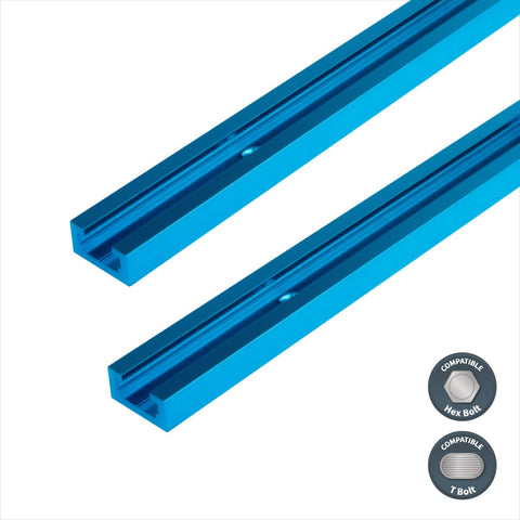 POWERTEC T-track ready for simple mounting with predrilled holes