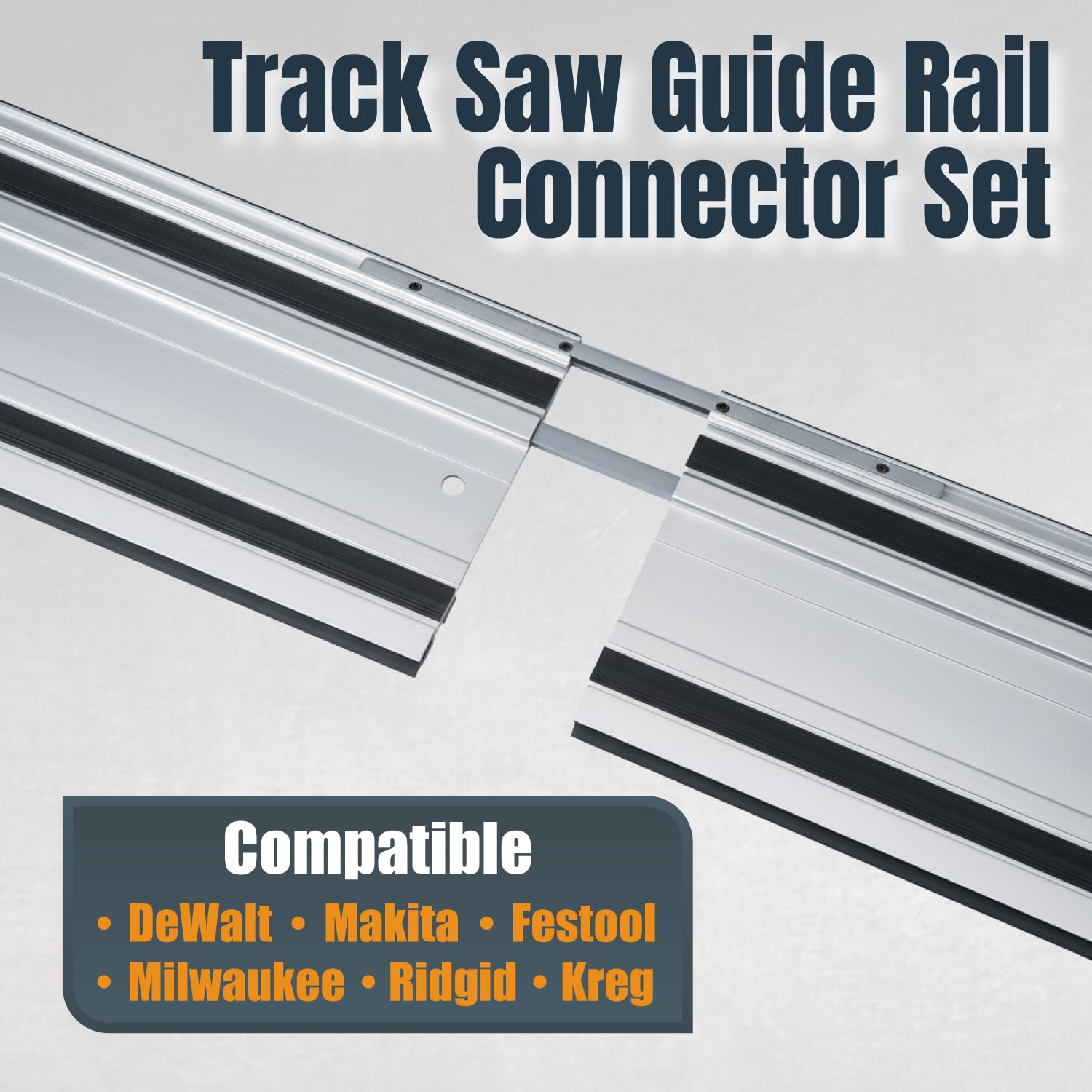 POWERTEC 71358 set screws prevent over-tightening during rail connections.