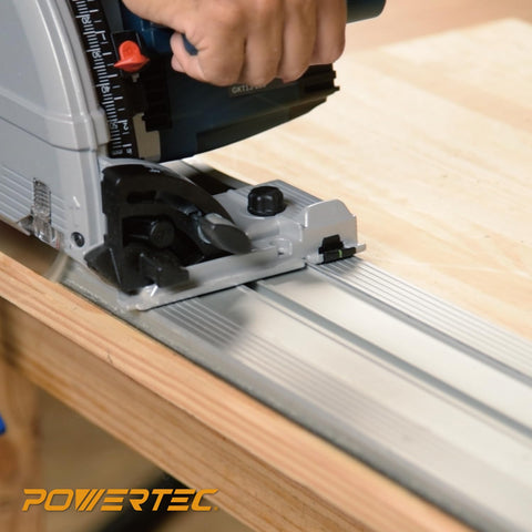 POWERTEC 71358 solid steel construction for durable rail connections.