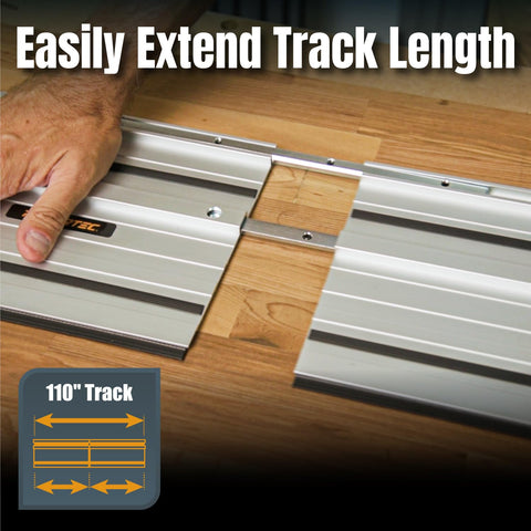 POWERTEC 71358 tapered edges improve contact and smooth sliding on rails.