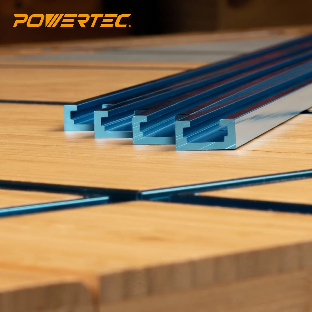 POWERTEC 71372 track compatible with 1/4" hex bolts for accessories