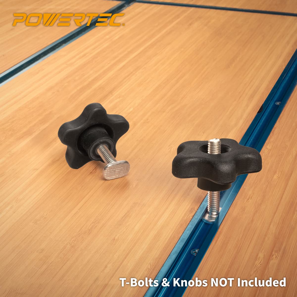 POWERTEC 71373 accepts 1/4-inch hex bolts for broad hardware compatibility