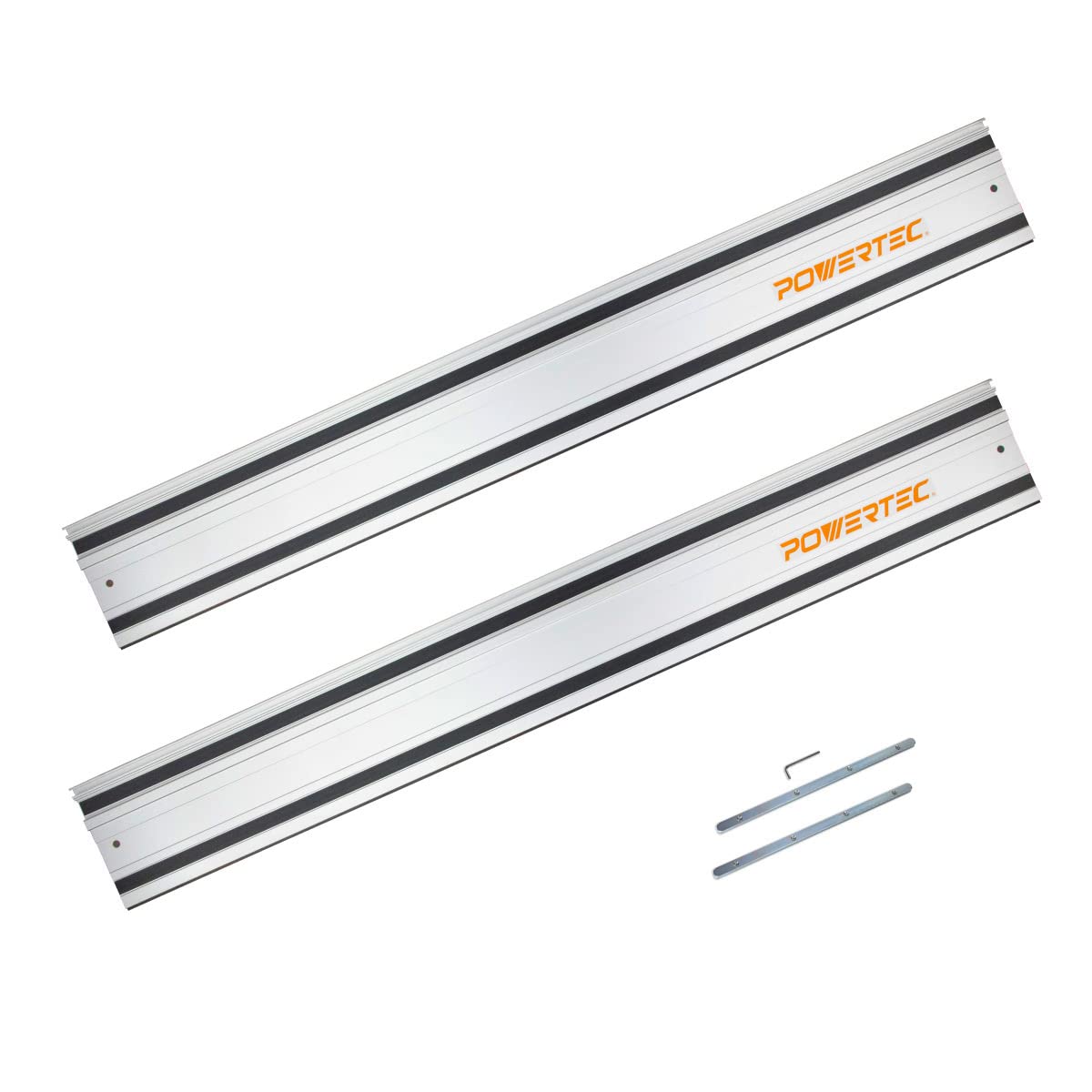 POWERTEC 71387 track saw guide-rail joining set enables precise alignment for straight cuts