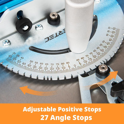 POWERTEC 71391 27-angle stops ensure accurate angle selection.